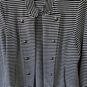 Tommy Hilfiger Black and White Striped Blazer